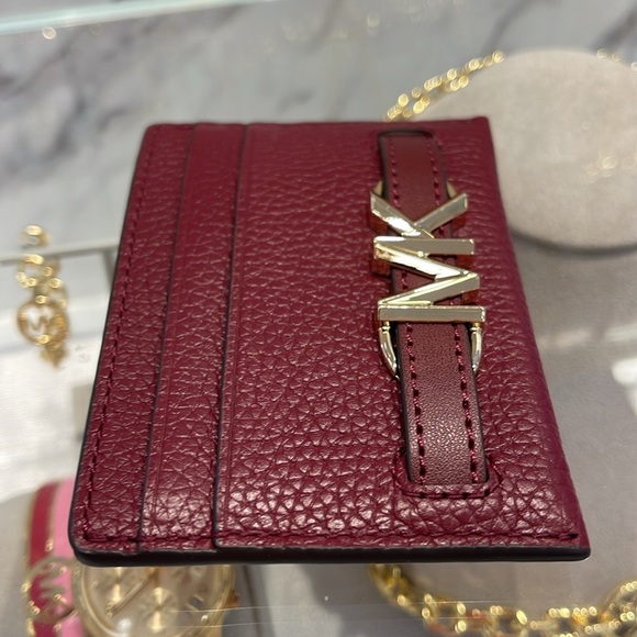MICHAEL KORS
Reed Large Pebbled Leather Card Holder Case
Dark Cherry 
NWT - Picture 7 of 16